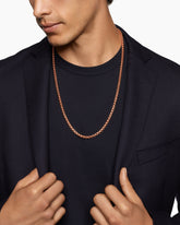 Box Chain Necklace in 18K Rose Gold, 5mm